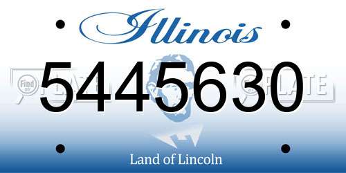 5445630 Illinois License Plate
