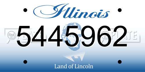 5445962 Illinois License Plate