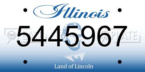 5445967 Illinois License Plate