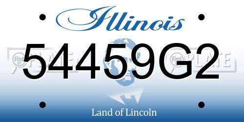 54459G2 Illinois License Plate