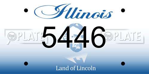 5446 Illinois License Plate