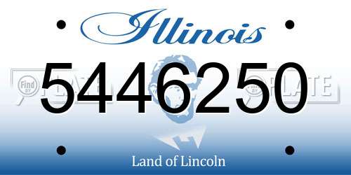 5446250 Illinois License Plate