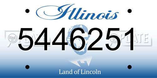 5446251 Illinois License Plate