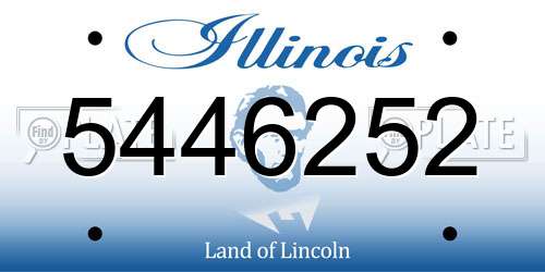 5446252 Illinois License Plate