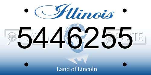 5446255 Illinois License Plate