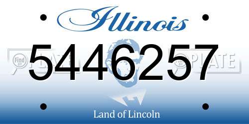 5446257 Illinois License Plate