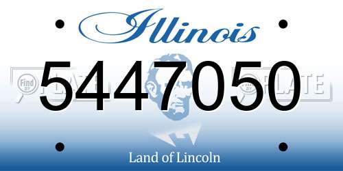 5447050 Illinois License Plate