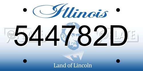 544782D Illinois License Plate