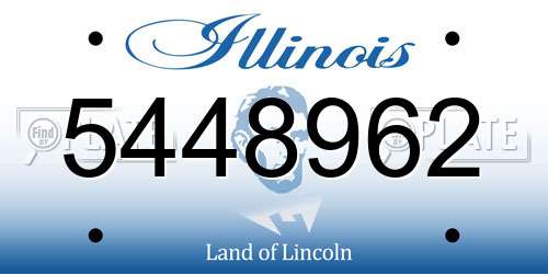 5448962 Illinois License Plate