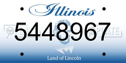 5448967 Illinois License Plate