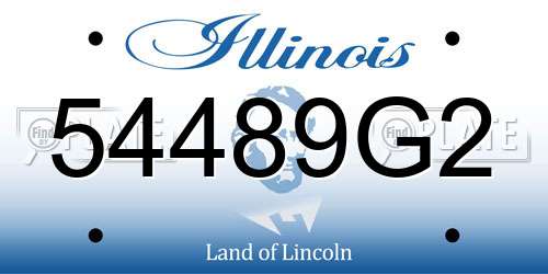 54489G2 Illinois License Plate