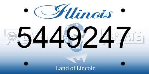 5449247 Illinois License Plate