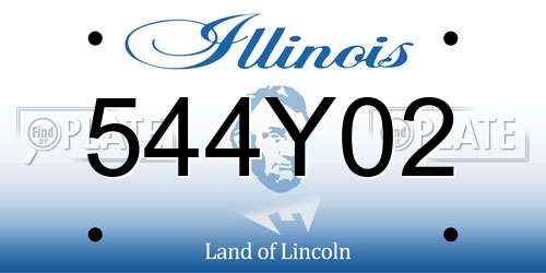 544Y02 Illinois License Plate