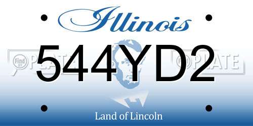544YD2 Illinois License Plate