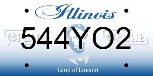 544YO2 Illinois License Plate
