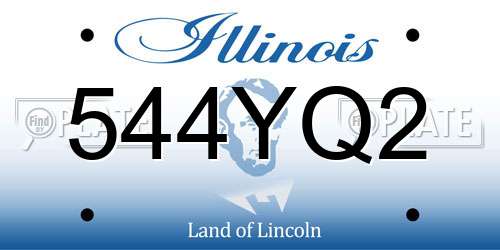 544YQ2 Illinois License Plate
