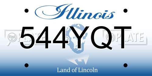 544YQT Illinois License Plate