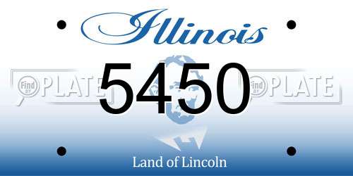 5450 Illinois License Plate