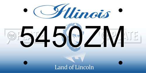 5450ZM Illinois License Plate