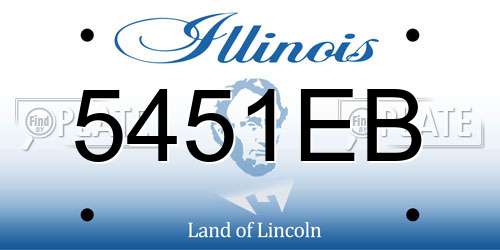5451EB Illinois License Plate