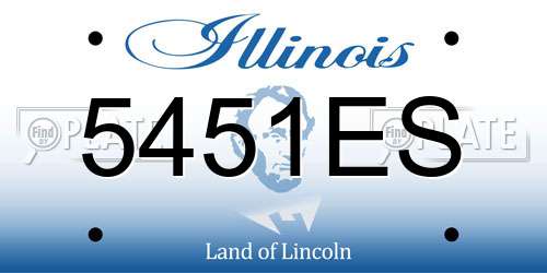 5451ES Illinois License Plate