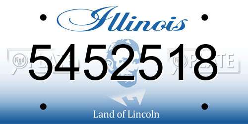 5452518 Illinois License Plate