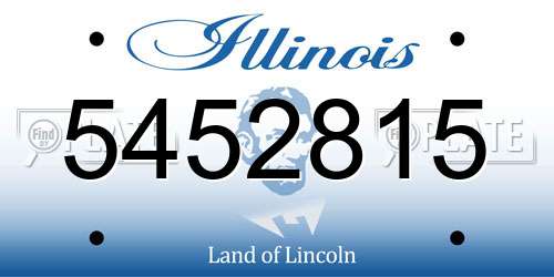 5452815 Illinois License Plate