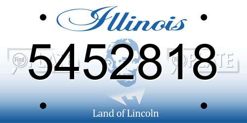 5452818 Illinois License Plate