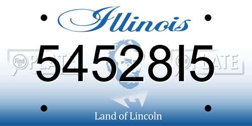 54528I5 Illinois License Plate