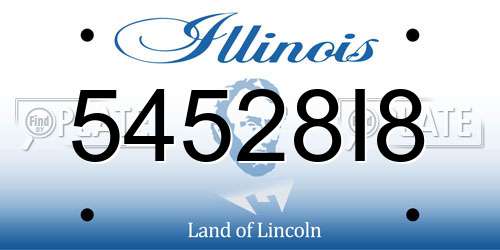 54528I8 Illinois License Plate