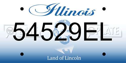 54529EL Illinois License Plate