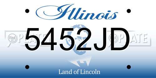 5452JD Illinois License Plate