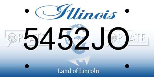 5452JO Illinois License Plate