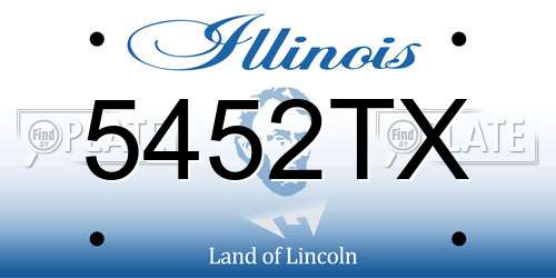 5452TX Illinois License Plate
