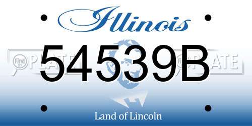 54539B Illinois License Plate