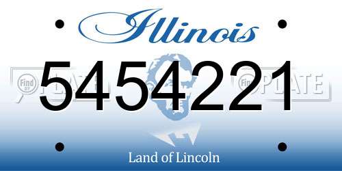 5454221 Illinois License Plate