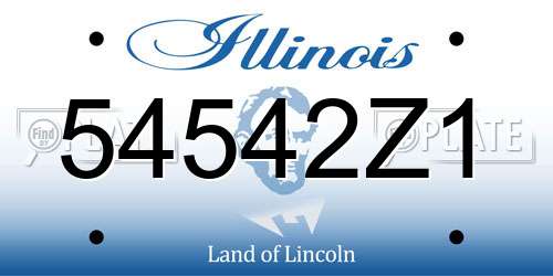 54542Z1 Illinois License Plate