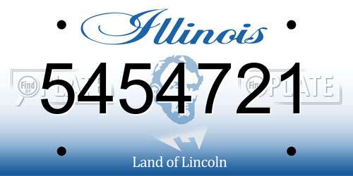 5454721 Illinois License Plate
