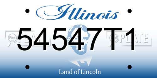 54547T1 Illinois License Plate