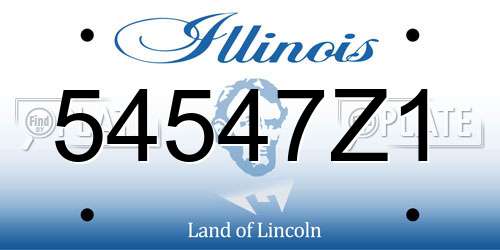 54547Z1 Illinois License Plate