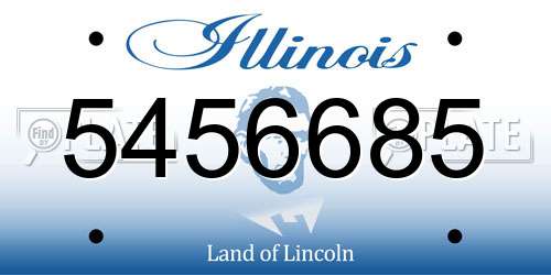 5456685 Illinois License Plate