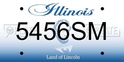 5456SM Illinois License Plate