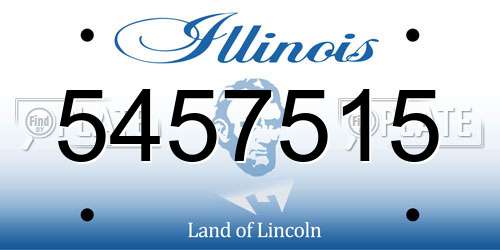 5457515 Illinois License Plate