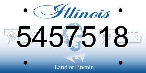 5457518 Illinois License Plate