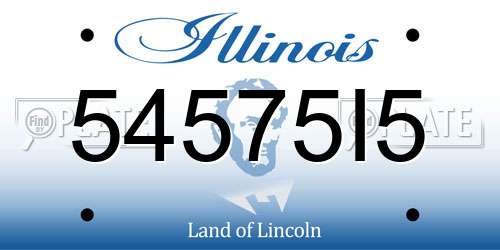 54575I5 Illinois License Plate