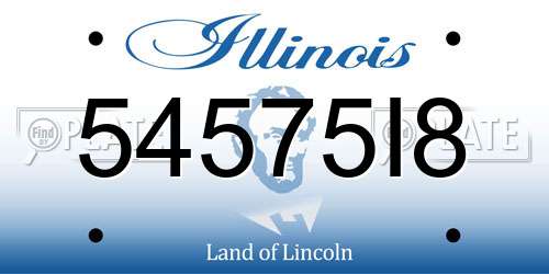 54575I8 Illinois License Plate