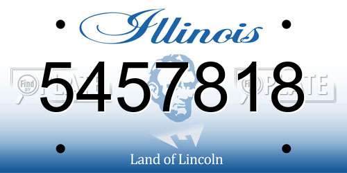 5457818 Illinois License Plate