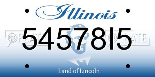 54578I5 Illinois License Plate