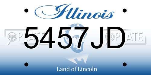 5457JD Illinois License Plate
