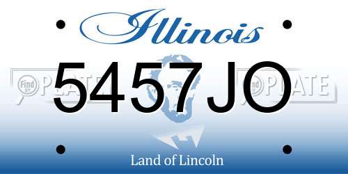 5457JO Illinois License Plate